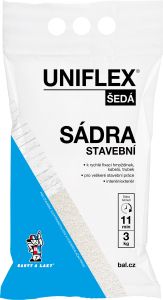Uniflex sádra šedá, stavební, 3 kg