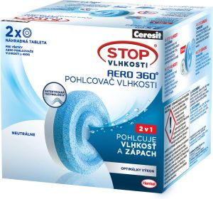 Ceresit Stop vlhkosti Aero 360° odvlhčovač náhradní náplň, 2× 450 g