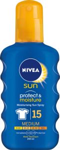 Nivea Sun Protect & moisture OF 15 sprej na opalování, 200 ml