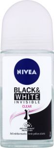 Nivea Black & White Invisible Clear kuličkový antiperspirant, 50 ml