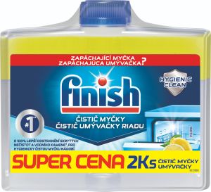 Finish Lemon čistič myčky duopack, 2× 250 ml