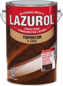 Lazurol Topdecor S1035 tenkovrstvá lazura na dřevo T083 višeň, 4,5 l
