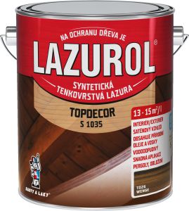 Lazurol Topdecor S1035 tenkovrstvá lazura na dřevo T026 wenge, 2,5 l