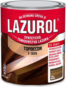 Lazurol Topdecor S1035 tenkovrstvá lazura na dřevo T026 wenge, 750 ml