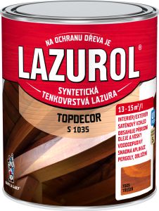 Lazurol Topdecor S1035 tenkovrstvá lazura na dřevo T025 třešeň, 750 ml