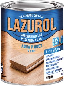 Lazurol Aqua P UREX V1301 mat odolný lak na dřevo bezbarvý, 600 g