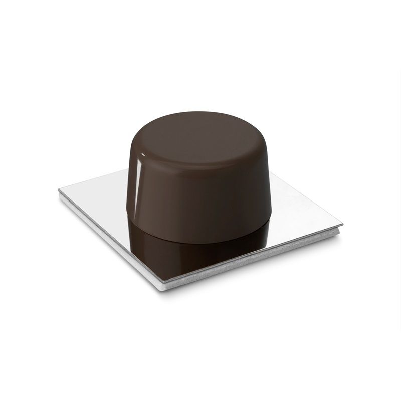 zarážka dveří PH s chromovou podložkou 2ks - hnědá                          