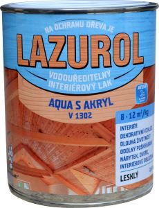 Lazurol Aqua S Akryl V1302 lesk lak na dřevo 600 g