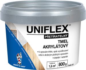 Uniflex akrylátový tmel na sádrokarton, zdivo a dřevo, 800 g