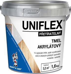 Uniflex akrylátový tmel na sádrokarton, zdivo a dřevo, 1,6 kg
