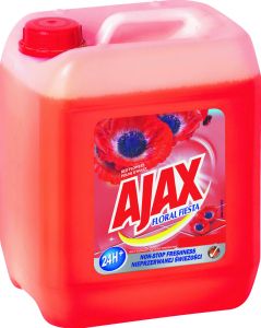 Ajax na podlahy a povrchy Floral Fiesta Red Flowers univerzální čistící prostředek, vlčí mák, 5 l