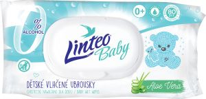 Linteo Baby Aloe Vera vlhčené ubrousky, 80 ks