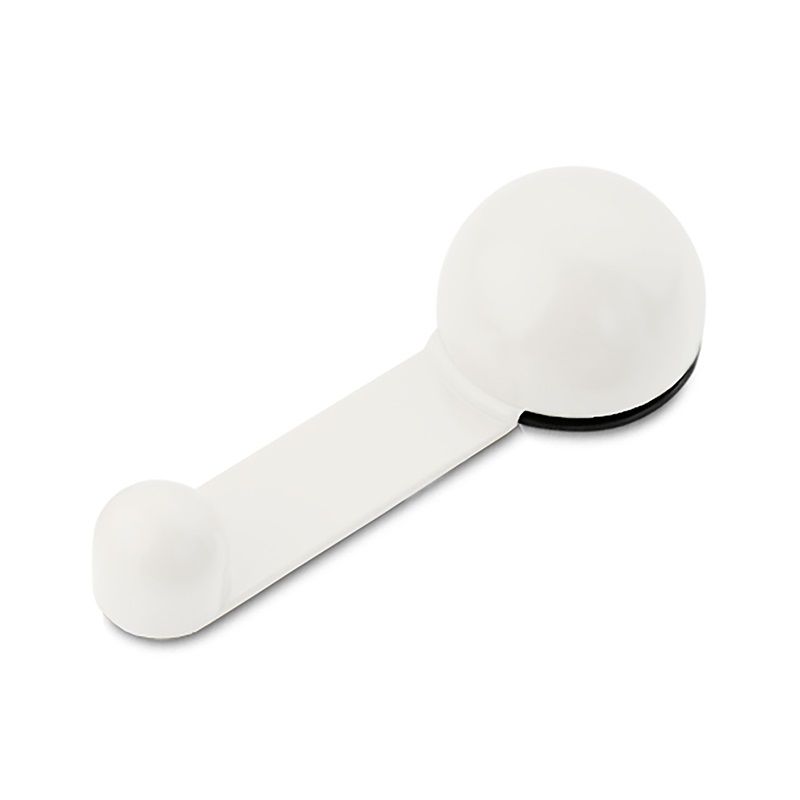 zarážka dveří otočná s fixací pohybu - bílá                          