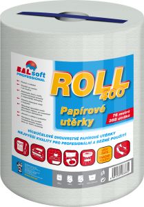 BALsoft Roll400 2vrstvé papírové utěrky, 76 m, 338 útržků, 1 role