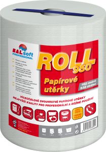 BALsoft Roll950 2vrstvé papírové utěrky, 182 m, 923 útržků, 1 role