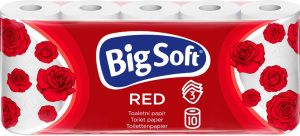 Big Soft Red 3vrstvý toaletní papír, 10 rolí, 17,6 m role