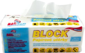 Obrázek 2. produktu BALsoft Block 2vrstvé papírové utěrky, 200 ks