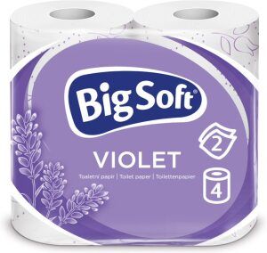 Big Soft Violet 2vrstvý toaletní papír, 4 role, 20 m role