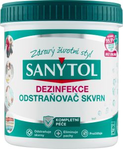 Sanytol dezinfekční odstraňovač skvrn na barevné prádlo, 450 g