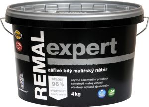 REMAL Expert zářivě bílá malířská barva na zeď, 4 kg