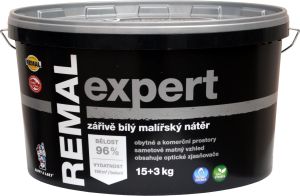 REMAL Expert zářivě bílá malířská barva na zeď, 15+3 kg
