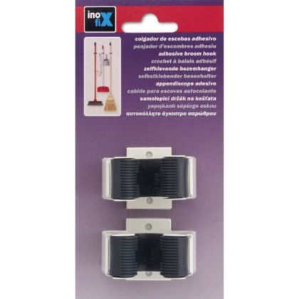 Držák na smetáky kov./2ks bílý                          