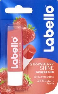 Labello Strawberry Shine jahodový balzám na rty, 4,8 g