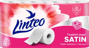 Linteo 3vrstvý toaletní papír, 8 rolí, 15 m role