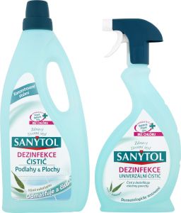 Sanytol Dezinfekce čistič podlahy & plochy, 1 l + univerzální čistič, 500 ml