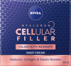 Nivea Hyaluron Cellular Filler Elasticity remodelační noční krém, 50 ml