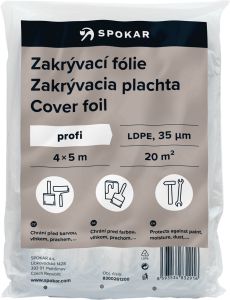 Spokar Profi zakrývací folie, 35 µ, 20 m², 4 × 5 m