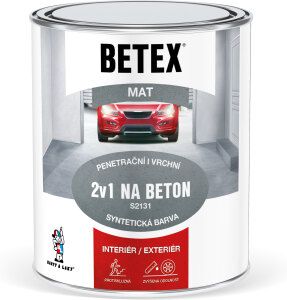 Betex  S2131 2v1 základní i vrchní barva na beton 0110 šedá, 800 g