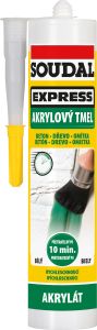 Soudal Express akrylový tmel, přetíratelný, bilý, 300 ml