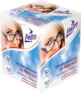 Linteo vlhčené ubrousky na brýle, 50 ks