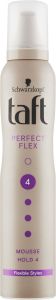 Taft Perfect Flex, pěnové tužidlo na vlasy utra silně tužící, síla fixace 4, 200 ml
