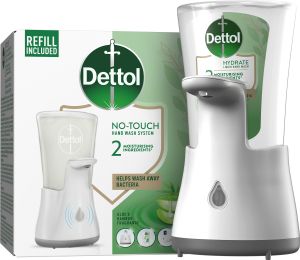 Dettol Jemná Aloe bezdotykový dávkovač mýdla a náplň, 250 ml
