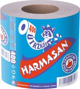 Harmasan 1vrstvý toaletní papír, role 400 útržků, 1 role