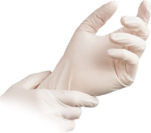 Vulkan Dona Sensitive latexové jednorázové rukavice velikost L, 100 ks