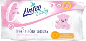 Linteo Baby měsíček lékařský vlhčené ubrousky, 120 ks