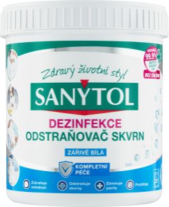 Sanytol dezinfekční odstraňovač skvrn na bílé prádlo, zářivá bílá, 450 g