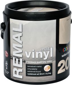 REMAL Vinyl Color mat omyvatelná barva na zeď, 200 safari béžová, 3,2 kg