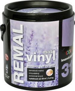 REMAL Vinyl Color mat omyvatelná barva na zeď, 310 levandulově fialová, 3,2 kg