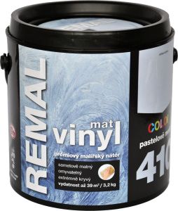 REMAL Vinyl Color mat omyvatelná barva na zeď, 410 pastelově modrá, 3,2 kg