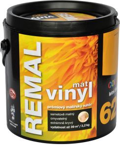 REMAL Vinyl Color mat omyvatelná barva na zeď, 620 letní žlutá, 3,2 kg
