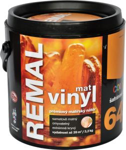 REMAL Vinyl Color mat omyvatelná barva na zeď, 640 šafránově žlutá, 3,2 kg