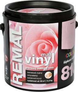 REMAL Vinyl Color mat omyvatelná barva na zeď, 810 šípkově růžová, 3,2 kg