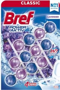 Bref WC Power Aktiv Lavender, WC kuličky, 3 × 50 g