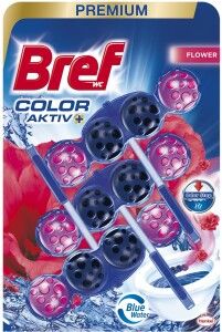 Bref Blue Aktive Fresh Flower, WC kuličky, 3 × 50 g