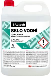 BALTECH vodní sklo, pro namíchání šamotové lepící malty, 5 l