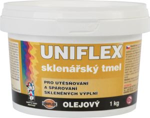 Uniflex olejový sklenářský tmel, přetíratelný, 1 kg